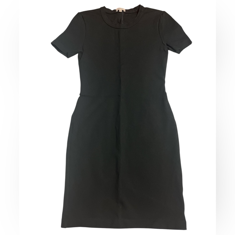 Sunday Best Black Sheath Mini Dress Crew Neck